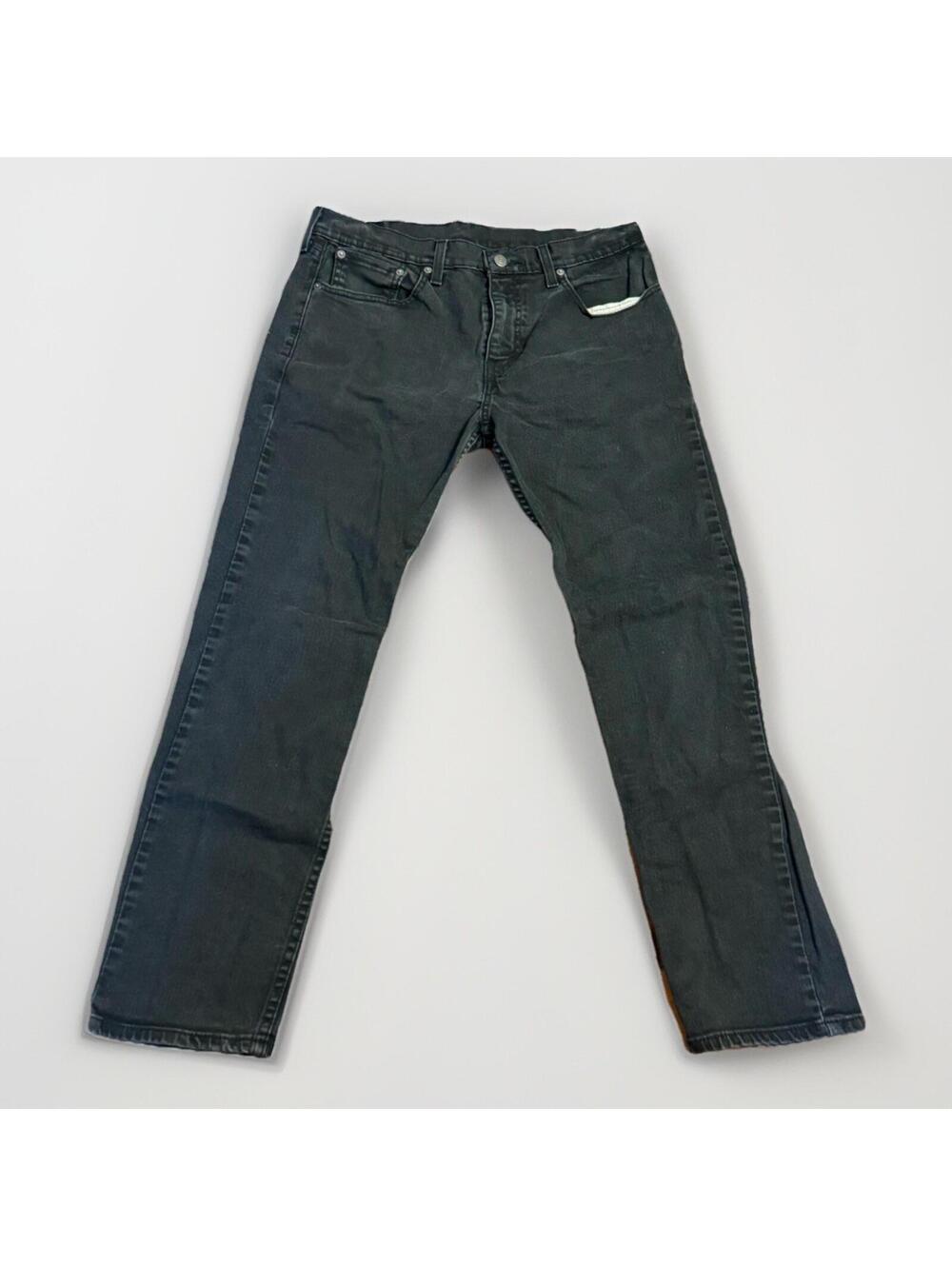 Levis Jeans Mens 32x30 Black 502 Taper Fit Stretch Denim Waterless Casual